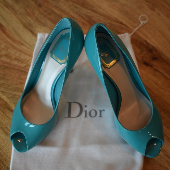 Aquamarine Christian Dior Heels 39 - Picture 1 of 11